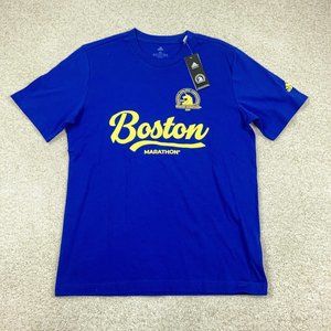 adidas men x Boston Marathon 2021 Script T-Shirt Small H53699 #103